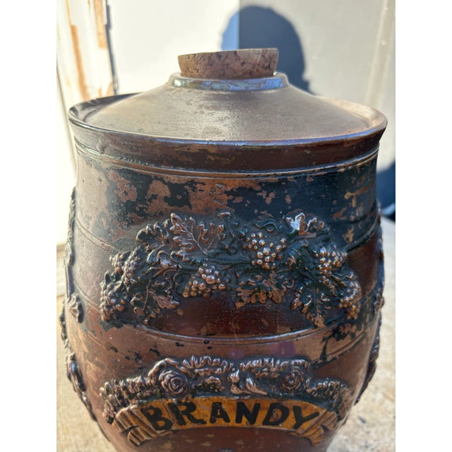 English English Stoneware Brandy Dispenser, 19th Century For Sale - Image 3 of 12