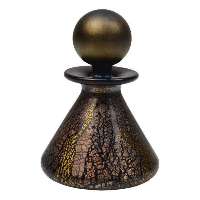 Vintage English Glass Perfume Bottle, 1970s For Sale