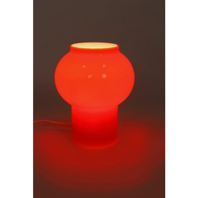 Vintage Red Glass Table Lamps attributed to Štěpán Tabery, Former Czechoslovakia, 1970s, Set of 2 For Sale - Image 13 of 15