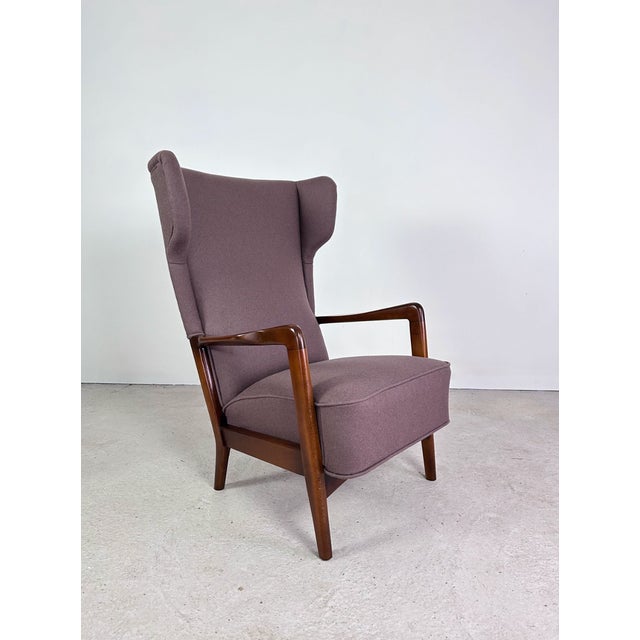 Danish Wingback Lounge Chair by Soren Hansen for Fritz Hansen, 1950s , in Flawless conditions. Designed 1950 to 1959 This...