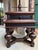 Antique English Book Press Table Renaissance Carved Oak Ebonized Cabinet C1880 For Sale - Image 17 of 18