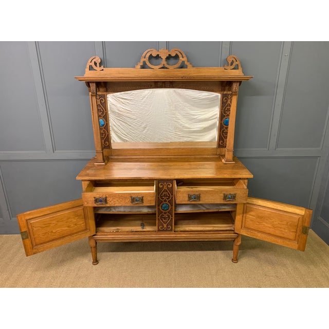 Arts & Crafts Oak Sideboard, 1900s For Sale - Image 3 of 18