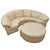 Animal Skin Corner Sofa in Cream Leather with Ottoman, 1970s For Sale - Image 7 of 7