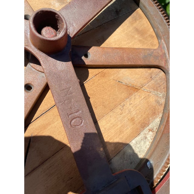 Antique Industrial Cast Iron Computing Cheese Slicer French Country Farmhouse Kitchen Deli For Sale - Image 9 of 10