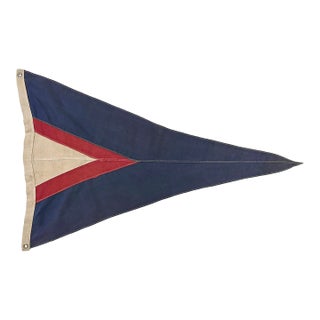 Vintage Cotton Nautical Yacht Club Signal Flag For Sale