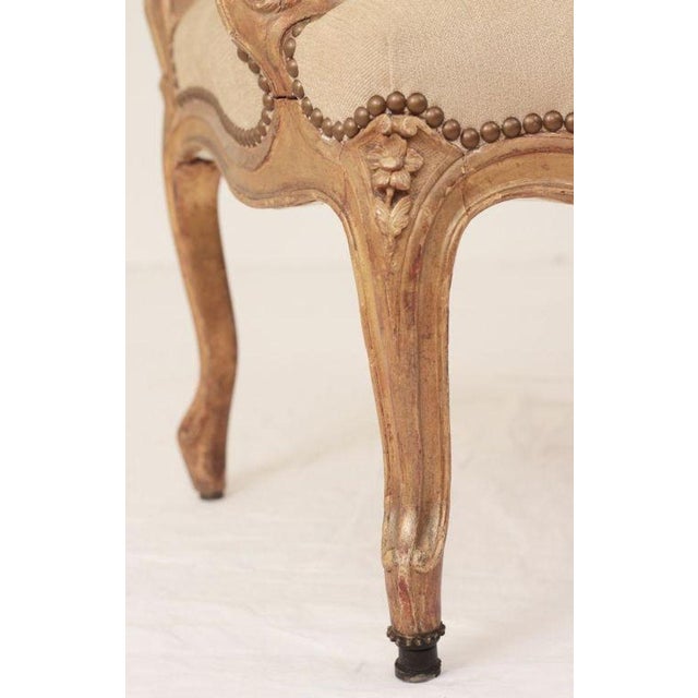 French Provincial 19th Century French Gilt Wood Armchair For Sale - Image 3 of 5