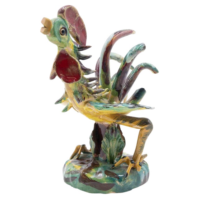 Ceramic Sculpture of Rooster from Ceramiche di Vietri, Italy, 1970s For Sale