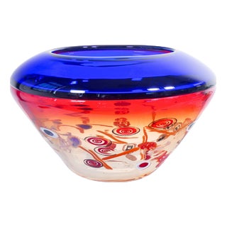Vase in Blown Murano Glass by Stefano Toso For Sale