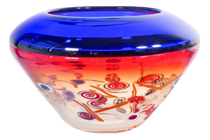 Vase in Blown Murano Glass by Stefano Toso