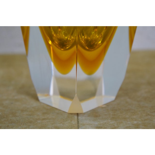 Mid 20th Century Mid Century Modern Italian Murano Yellow Sommerso Glass Decanter Bottle Stopper For Sale - Image 9 of 18