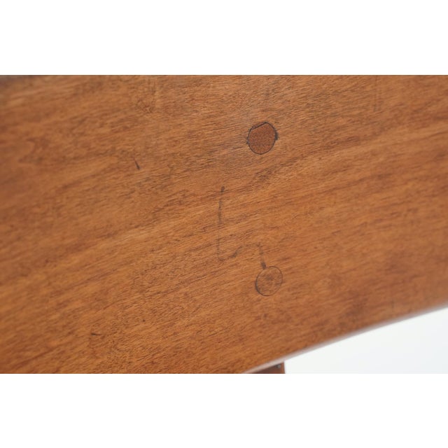 Mid 20th Century Vintage Solid Walnut Swivel Desk Office Chair For Sale - Image 5 of 16