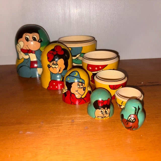 1950s Mickey Mouse & Friends Nesting Doll Set For Sale In Los Angeles - Image 6 of 8