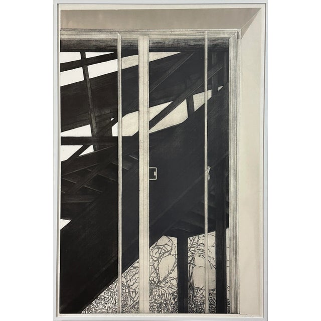 Vintage Postmodernist Aquatint Etching on Rag Paper by Lois Polansky, Signed (Artist’s Proof) For Sale