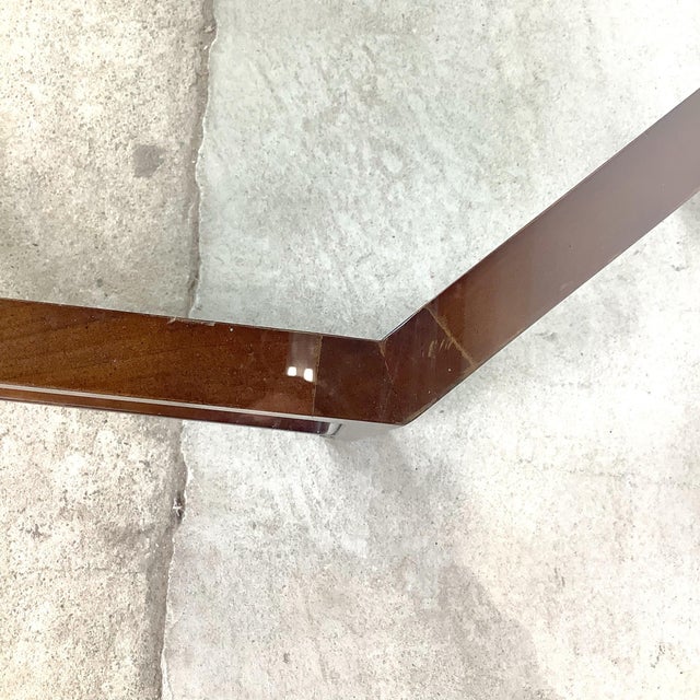 Sculptural Modern Octagonal Vintage Coffee Table- Ming Style For Sale - Image 12 of 12