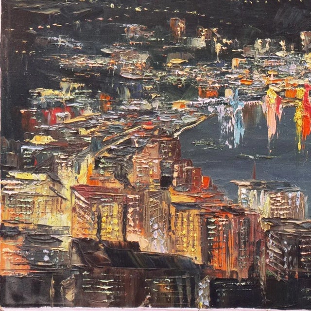 'Waikiki at Night' by James Mak, Hawai'i, Honolulu, Oahu, Hawaiian Beach Landscape For Sale - Image 4 of 8