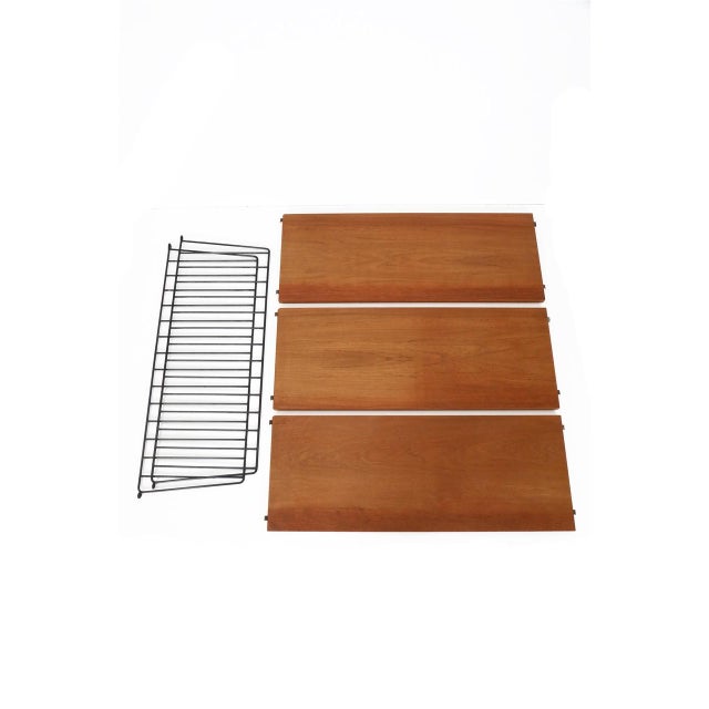Mid-Century Modern Vintage Teak String Shelf by Kajsa & Nisse Strinning, 1960s For Sale - Image 3 of 12