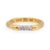 An 18k yellow gold band from John Hardy's Bamboo collection, with a single section of pavé-set round brilliant diamonds...