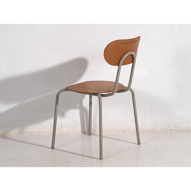 Wood Mid-Century Style School Chair, 1950 For Sale - Image 7 of 11