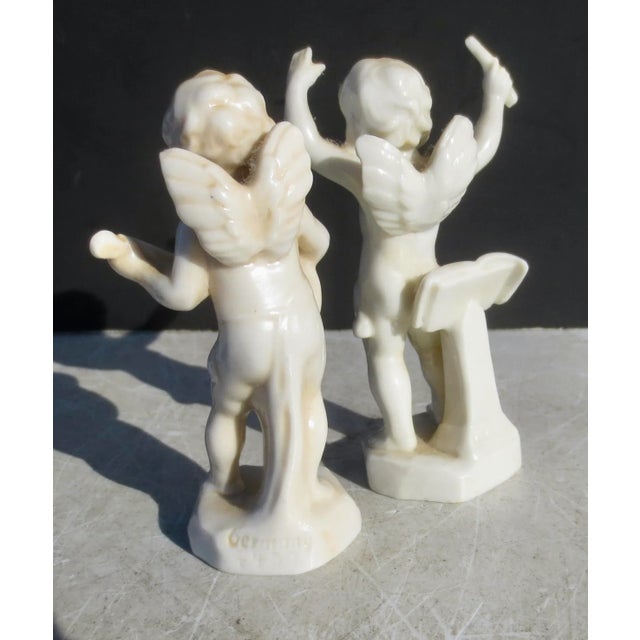 Pair of German Porcelain Putti Musicians - a Pair of 2 For Sale - Image 4 of 7