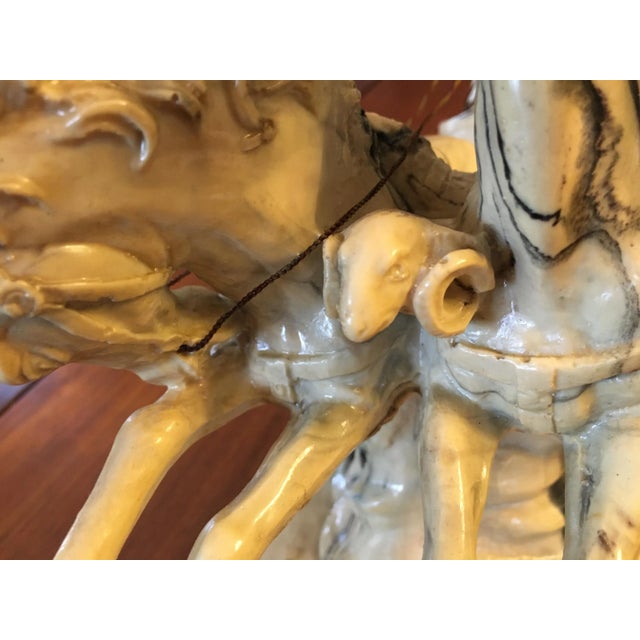 Ground Alabaster Chariot Figure, 1950s For Sale - Image 14 of 18