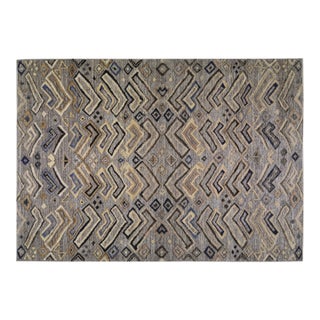 Moroccan Hand Knotted Wool Rug, 9'10''x14' For Sale