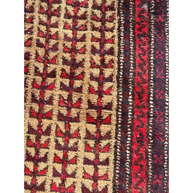 Textile Small Vintage Baluch Rug, 1950s For Sale - Image 7 of 14