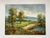 Serene and light-filled impressionist landscape depicting a tranquil path winding toward a lake under a soft, cloud-filled...