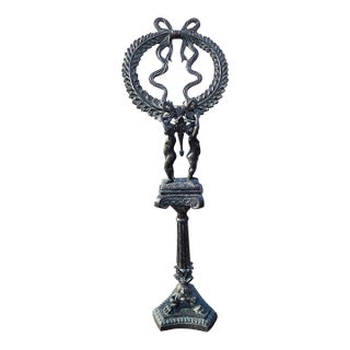 1990s Maitland Smith Bronze Neo Classical Sheet Music Stand Cherubs Statue Sculpture For Sale