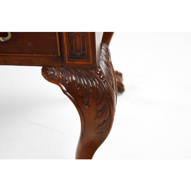 Wood Chippendale Style Mahogany Writing Desk For Sale - Image 7 of 16