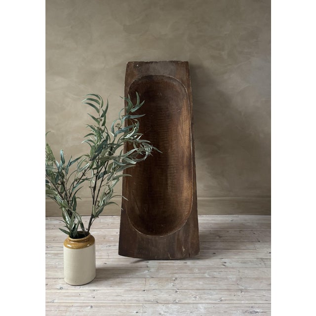 Softwood Trencher-form Dough Bowl For Sale - Image 6 of 13