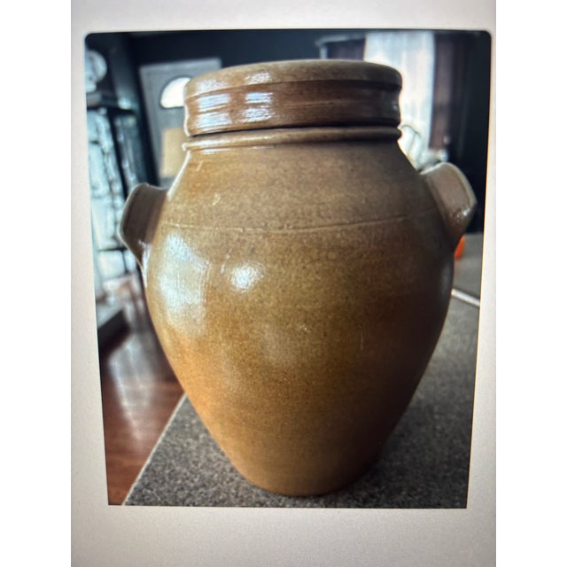 Antique French Stoneware Confit Crock, Wooden Spigot - Gres Du Berry For Sale In Providence - Image 6 of 9
