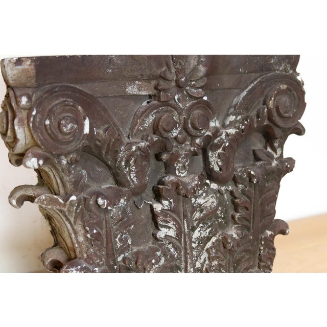 1960s Neoclassical Cast Stone Architectural Lamp For Sale - Image 5 of 7