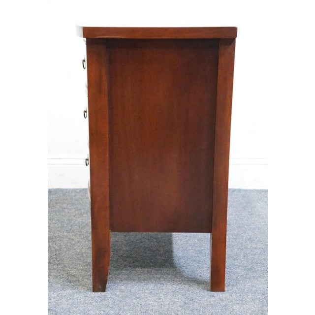 Dixie Furniture Solid Mahogany Traditional Duncan Phyfe Style 20" Two Drawer Nightstand 965 For Sale - Image 12 of 14