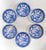A charming set of six vintage blue and white willow butter pat plates featuring the classic chinoiserie landscape motif...