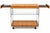 Milo Baughman 1970s Modern Extendable Burl Olivewood & Chrome Bar Cart Att. Milo Baughman For Sale - Image 4 of 4