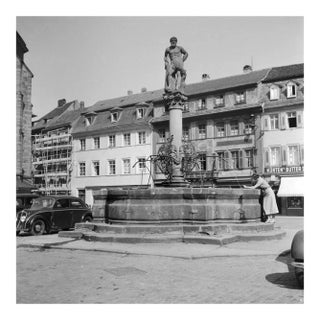 Fountain Behind Heiliggeist Church Heidelberg, Germany 1936, Printed 2021 For Sale