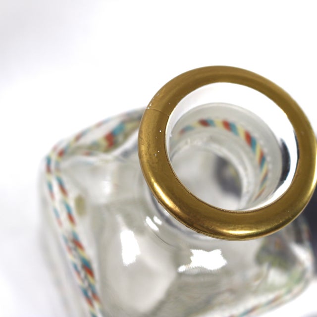 Mid 20th Century Mid-Century Modern Hand Painted Glass Decanter From Portugal For Sale - Image 9 of 10
