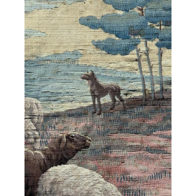 Vintage Handwoven Aubusson Tapestry, 1920s For Sale - Image 11 of 18
