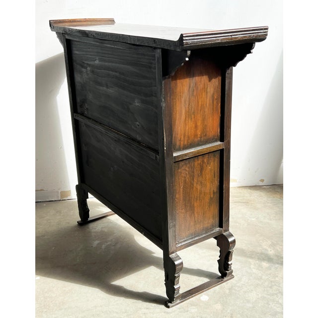 Antique Korean Apothecary Herbal Medicine Cabinet With Brass Hardware For Sale - Image 11 of 12