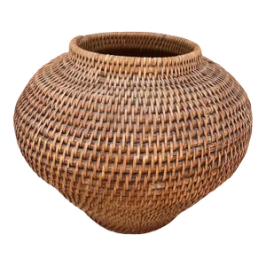 Woven Rattan Snake Charmer Basket/Vase