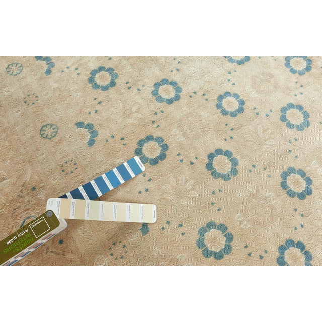 Persian Vintage Persian Tabriz Beige Handwoven Wool Rug For Sale - Image 3 of 9