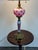 Vintage Traditional Fenton Cranberry Opalescent Coin Dot Art Glass Table Lamp For Sale In San Francisco - Image 6 of 12