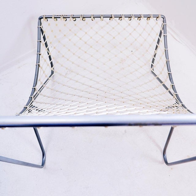Vintage Armchair in Metal and Synthetic Rope For Sale - Image 9 of 14