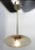 Italian Uno Polished Brass Amber Bubbles Murano Glass Shade Pendant by Fabio LTD For Sale - Image 6 of 7