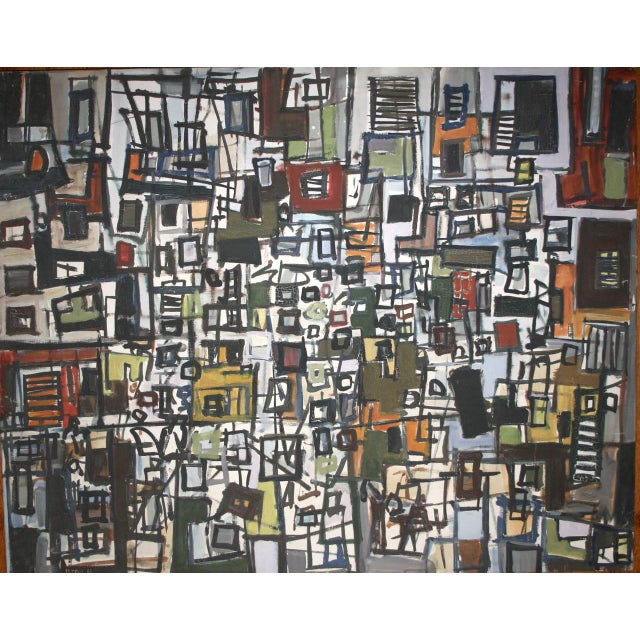 Yona Lotan, Untitled Abstract Cityscape For Sale