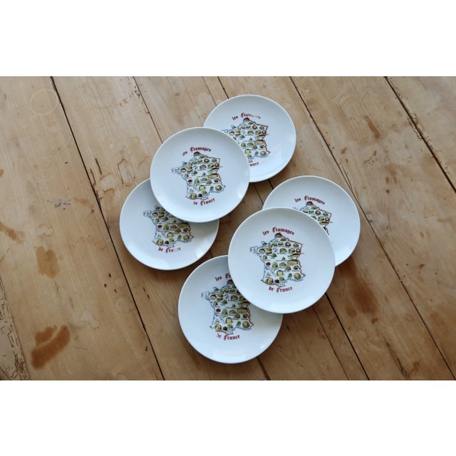 Vintage Cheese Plates from Euro Porcelain, Set of 6 For Sale - Image 6 of 7