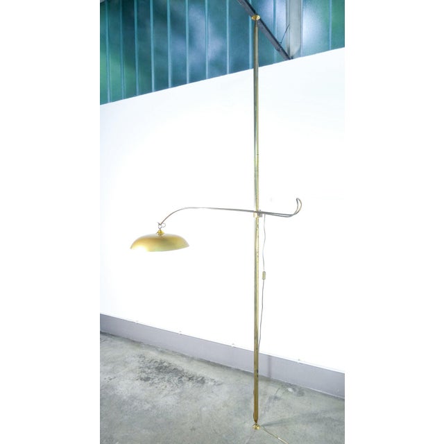 Vintage Italian Brass Floor Lamp, 1940s For Sale - Image 3 of 18