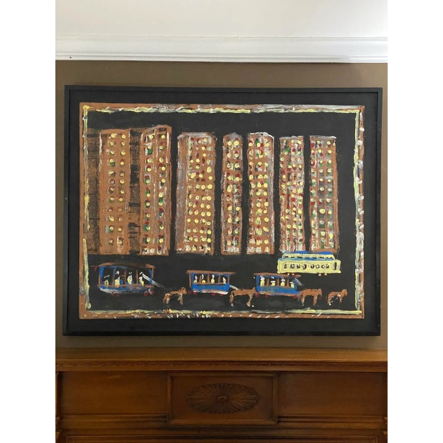 Jimmy Lee Sudduth “Horse-Drawn Streetcar” New Orleans Painting For Sale - Image 11 of 12