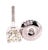2000 - 2009 14 Karat White Gold and Round Diamond Stud Earrings Screw Back For Sale - Image 5 of 9