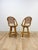 Vintage Coastal Hollywood Regency Caned Rattan Swivel Barstools Counter Height For Sale - Image 9 of 13